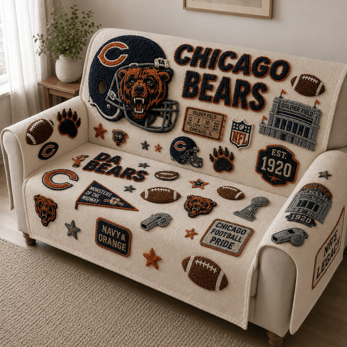 CCB Tufted Sofa Cover & Pillow Set DNBN