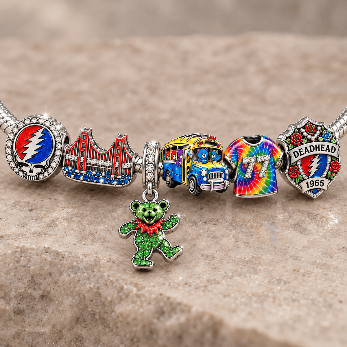 GRFD Silver Charm Bracelet Set NTVA
