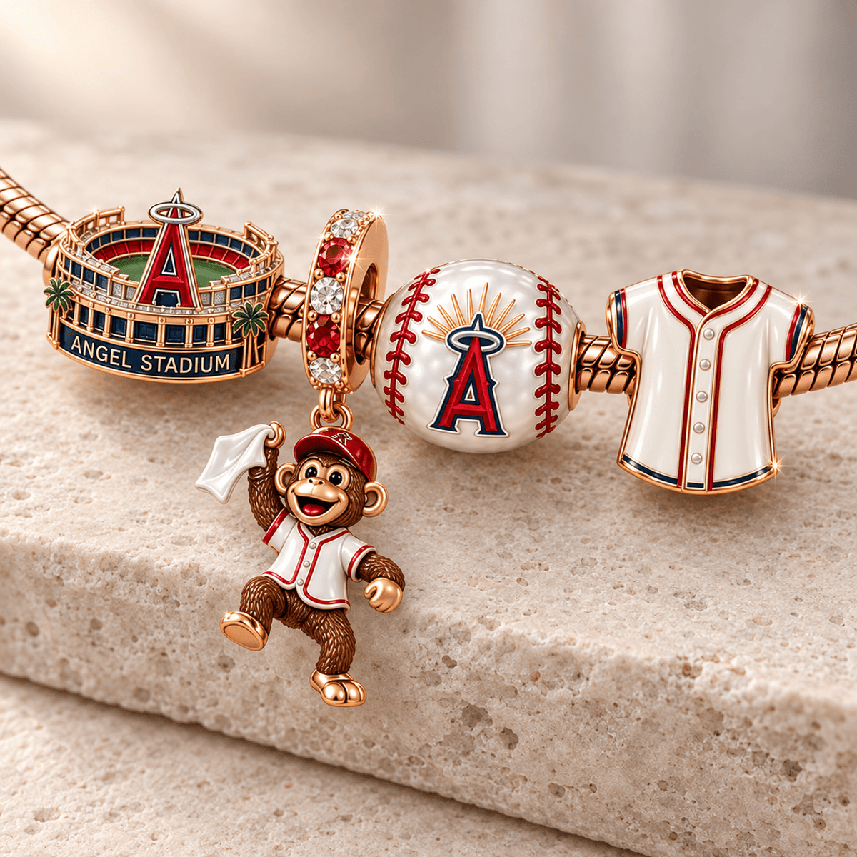 LAA Rose Gold Charm Bracelet Set TMH