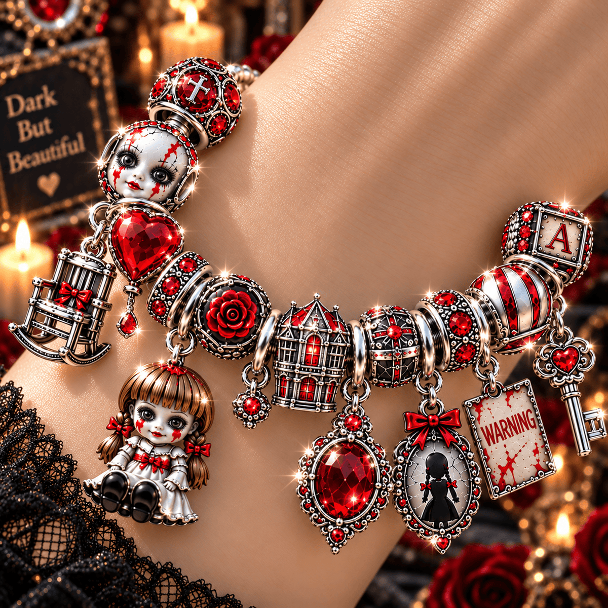 ANBL Silver Charm Bracelet Set NTTB
