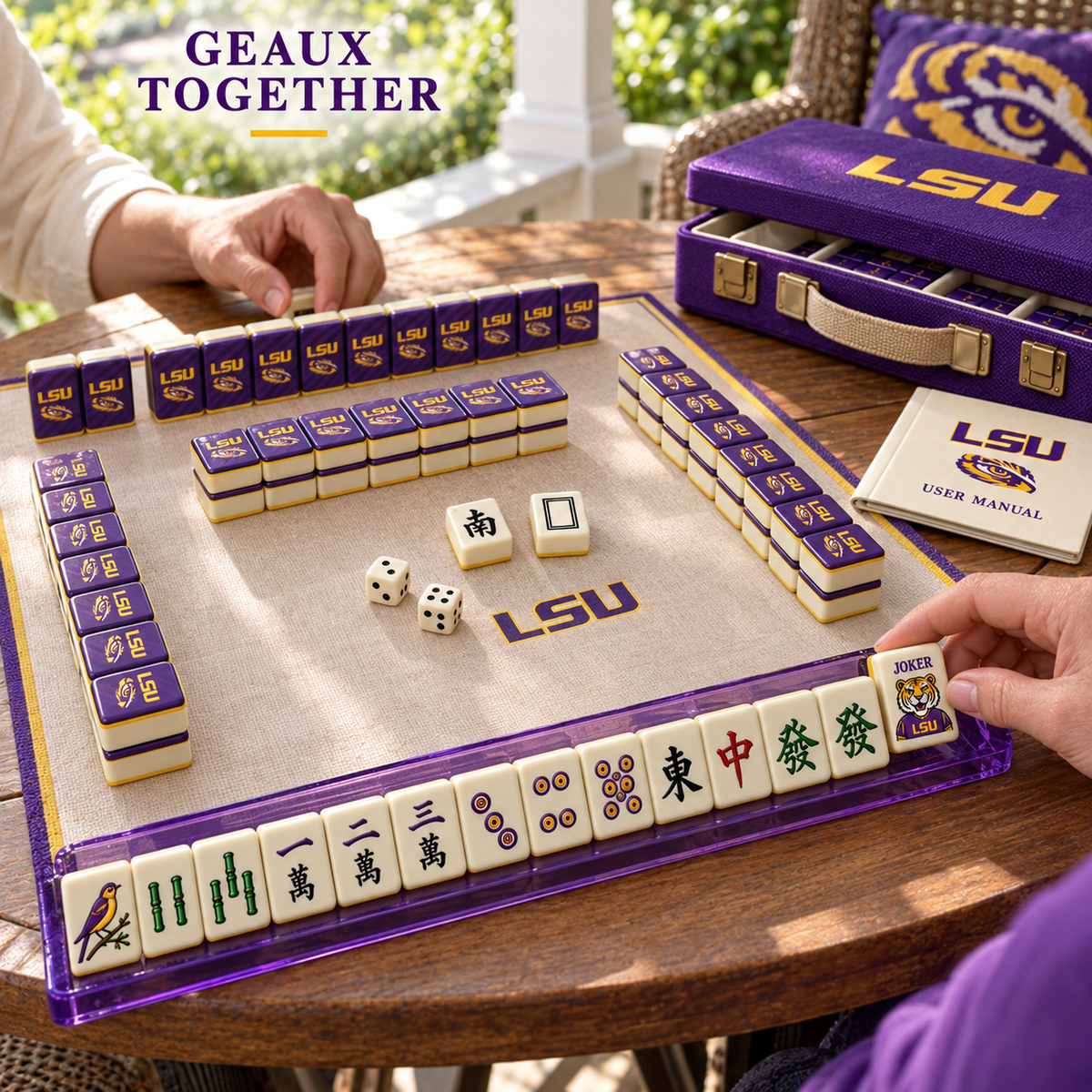 Premium LSU Mahjong Tiles Set TNSM