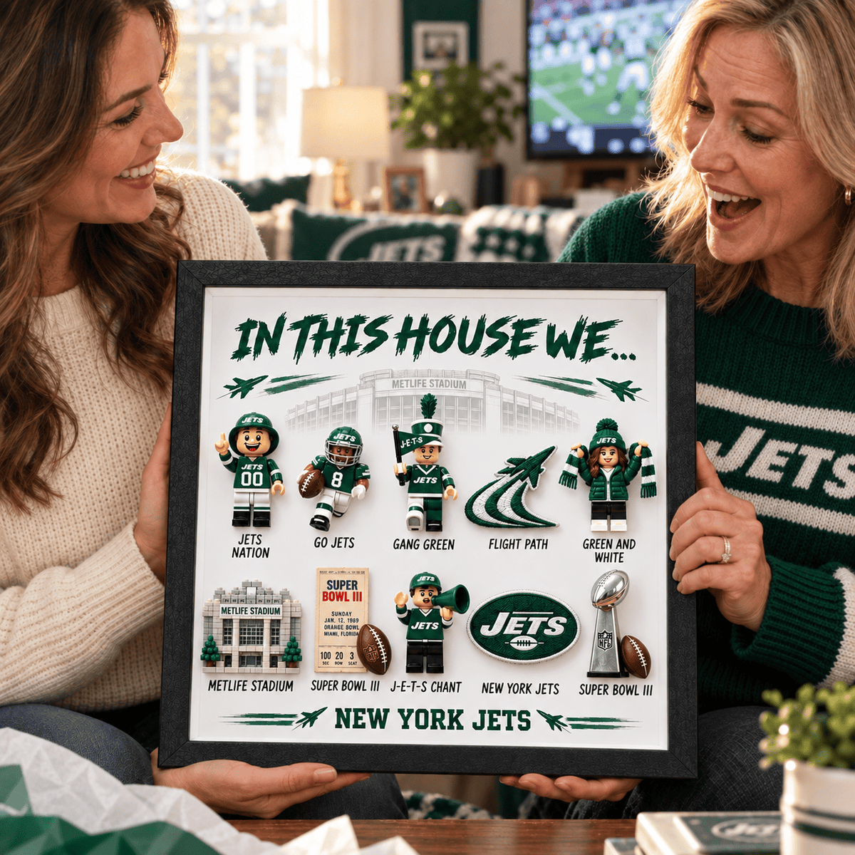 NYJ "In This House We…" 3D Fan Display Frame TMH