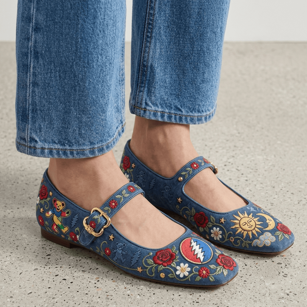 PREMIUM GRFD Mary Jane flats BMD