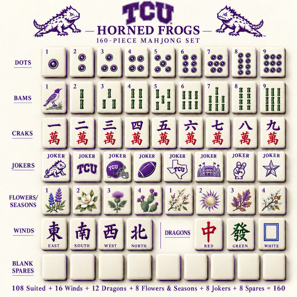 Premium TCU Mahjong Tiles Set TNSM