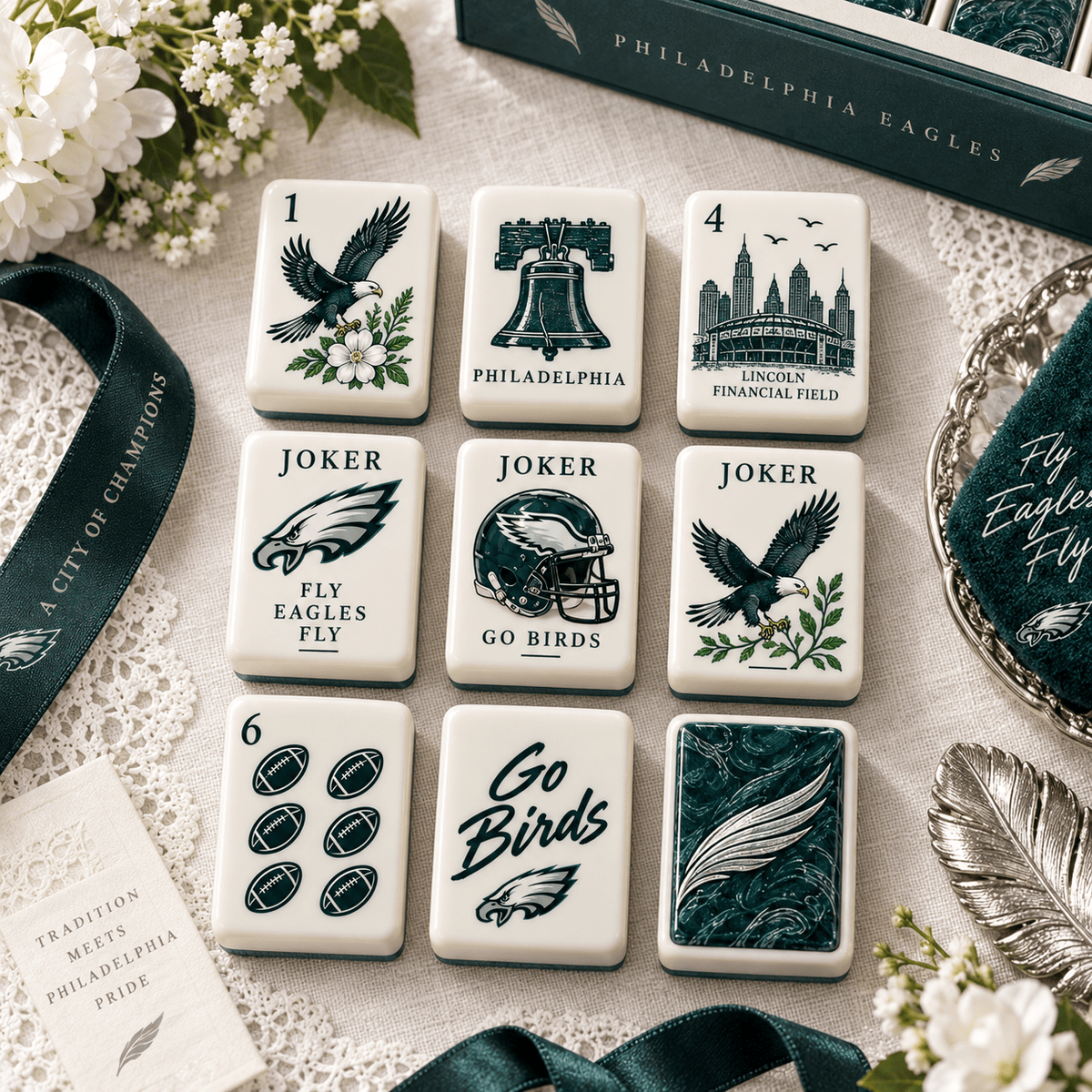 Premium PLDE Mahjong Tiles Set TNSM