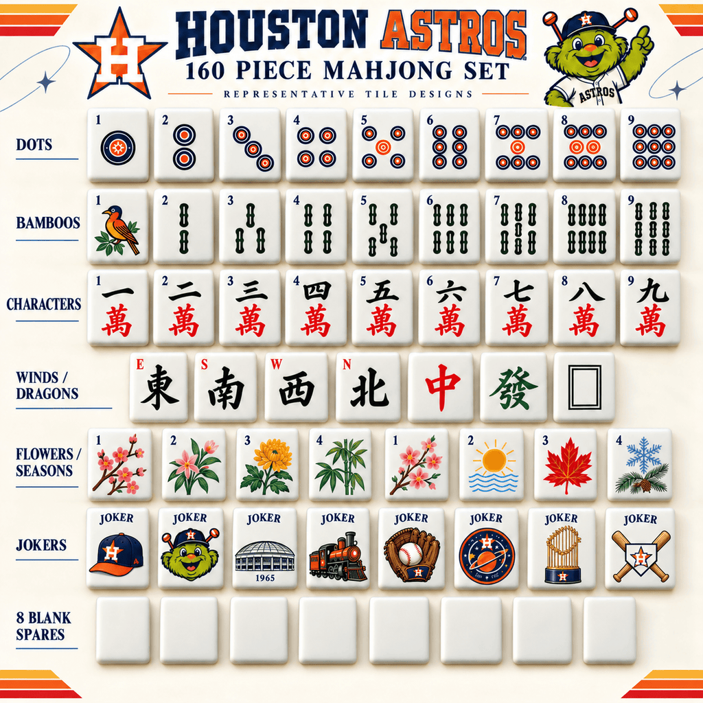 Premium HTA Mahjong Tiles Set TTMH