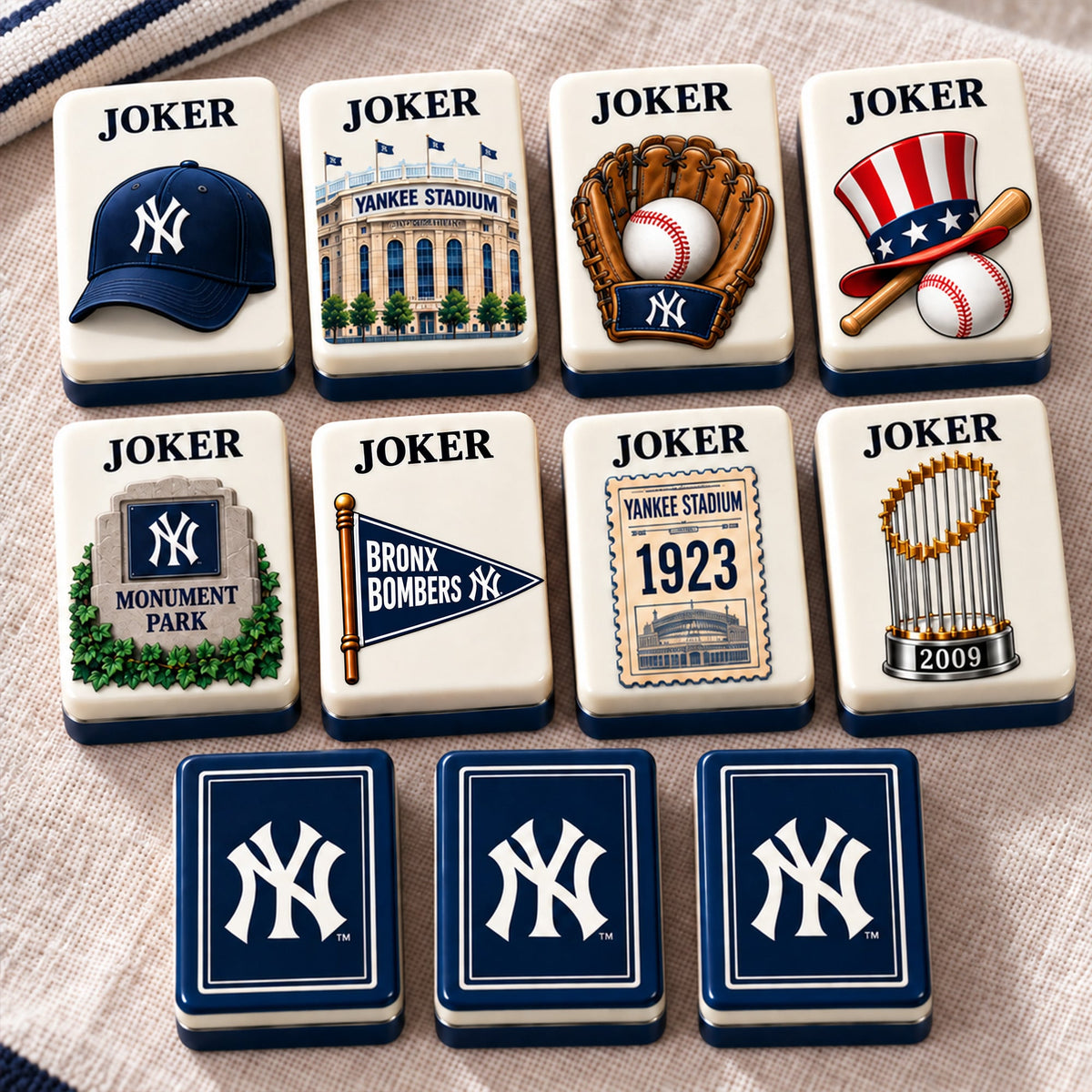 Premium NYY Mahjong Tiles Set TTMH