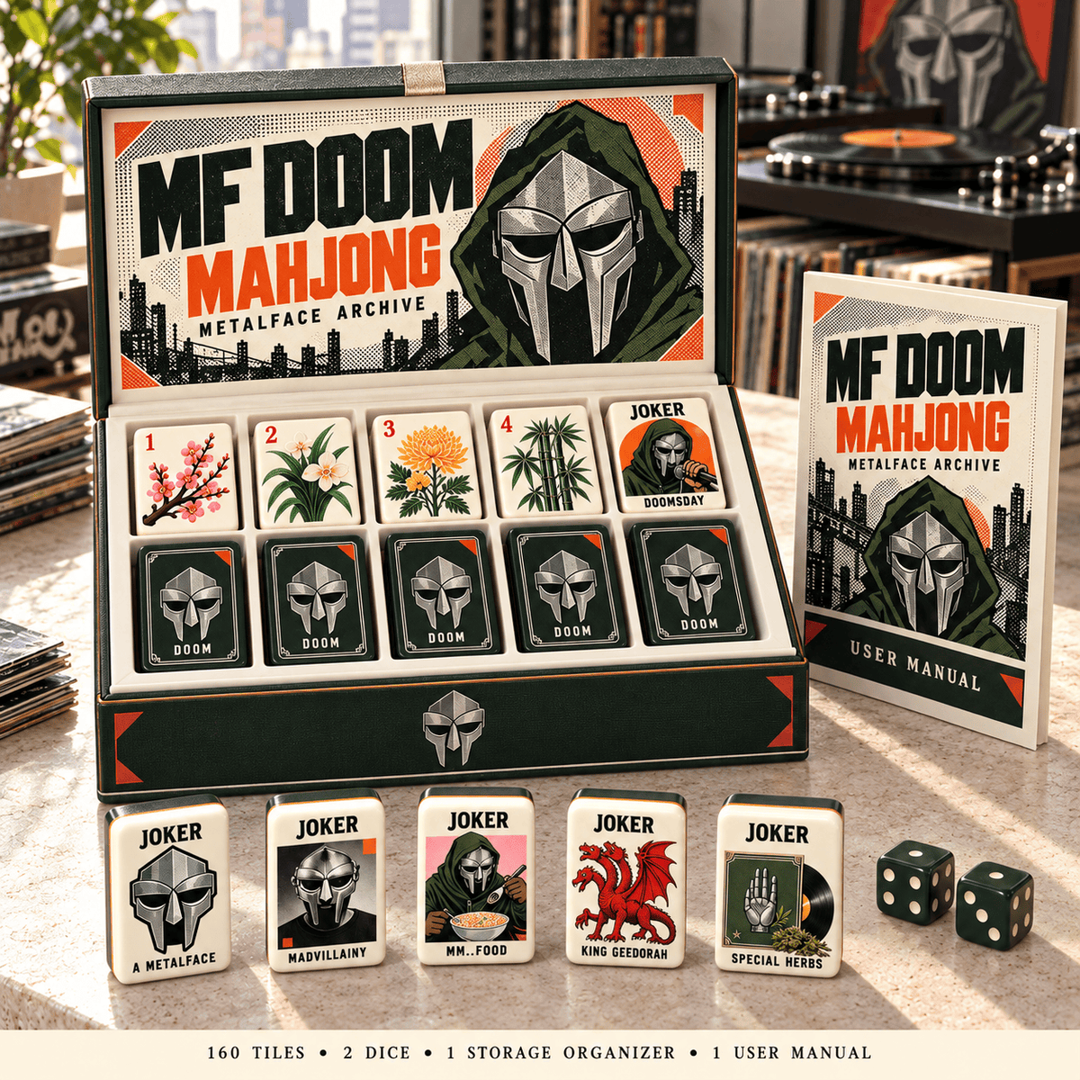 Premium MFD Mahjong Tiles Set PVNA