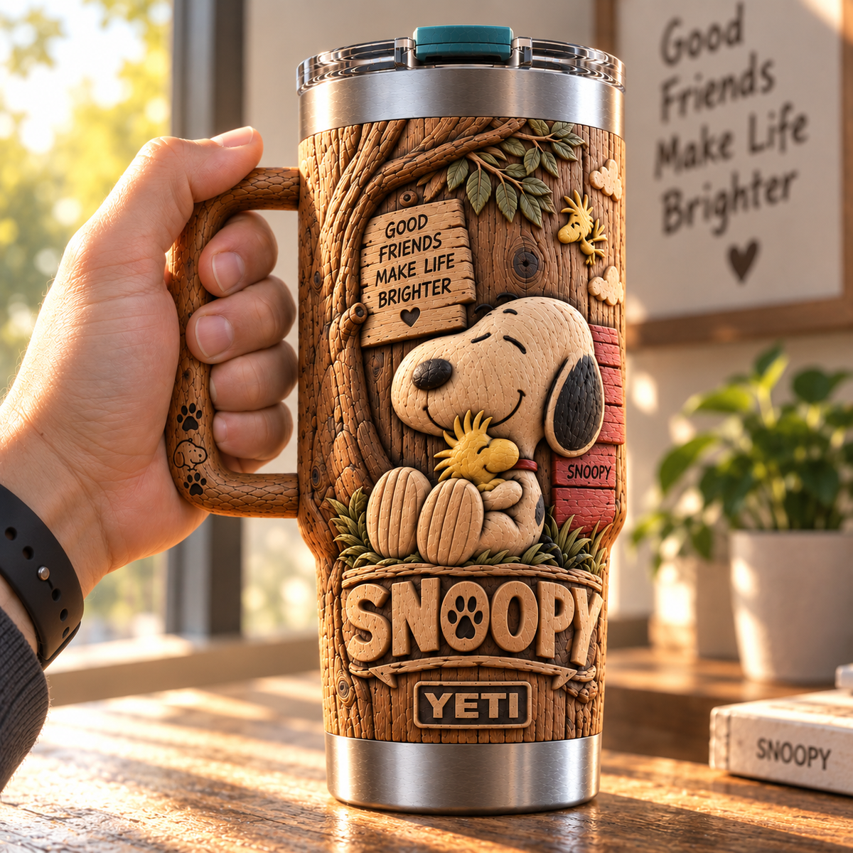 SPNY 40oz Woodgrain Relief Tumbler NTTB