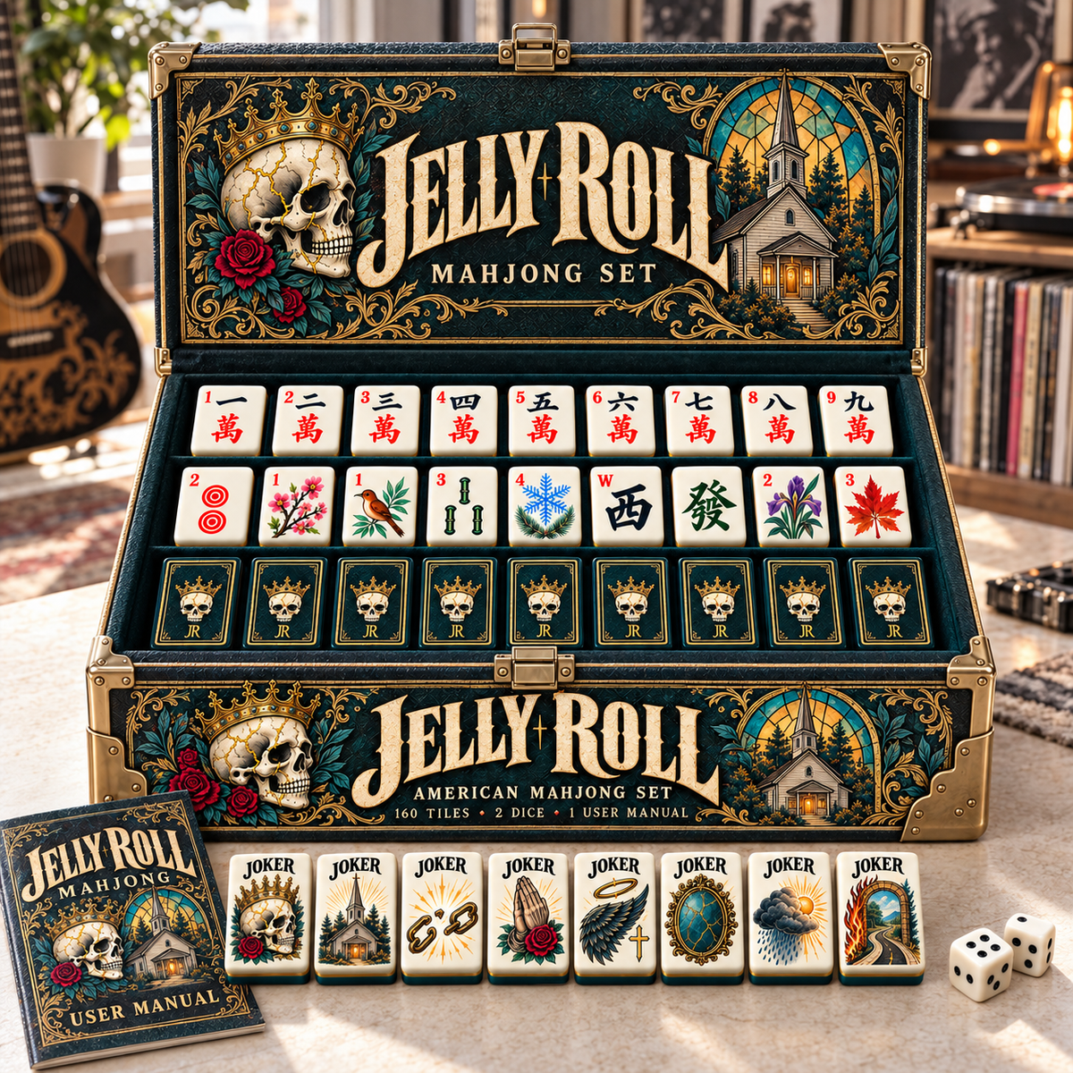 Premium JLR Mahjong Tiles Set PVNA