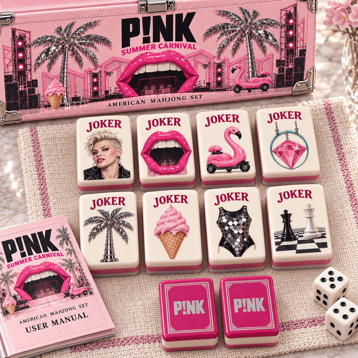 Premium PNKN Mahjong Tiles Set TTMH