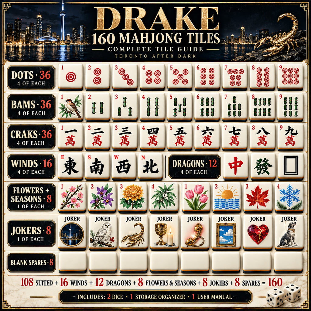 Premium DRK Mahjong Tiles Set PVNA